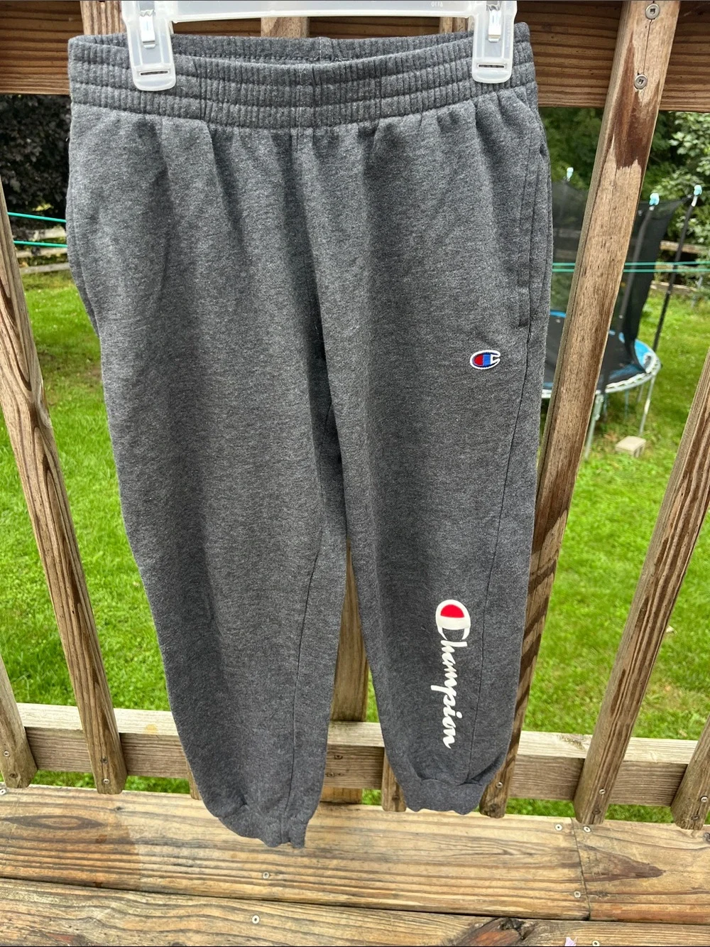 Champion Kids Charcoal Gray Logo Joggers